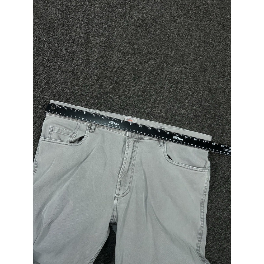 Faherty Stretch Terry‎ 5 Pocket Pants Men 35x31 Gray Slim Comfort Casual Preppy - Picture 7 of 8